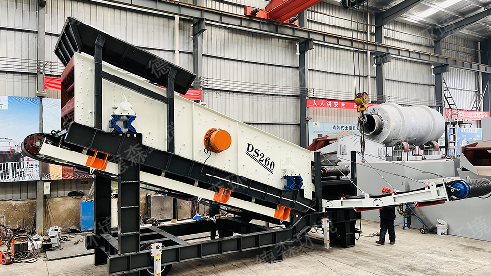 發(fā)貨現(xiàn)場(chǎng)：多功能移動(dòng)篩分車奔赴東莞