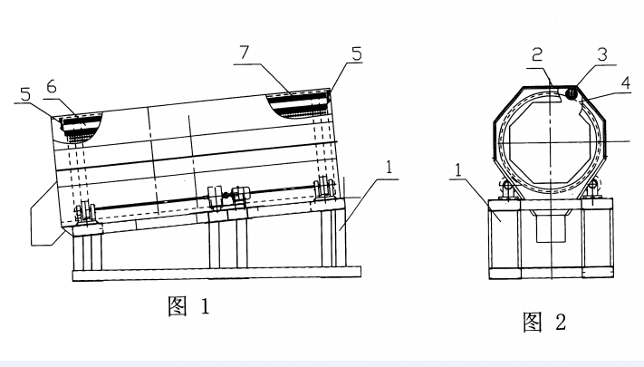 陶粒滾筒篩分機結構示意圖 陶粒滾筒篩分機結構示意圖