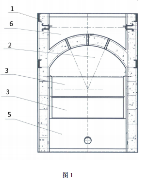 1507605801543159.png 粉煤灰陶粒燒結(jié)爐的正面結(jié)構(gòu)示意圖